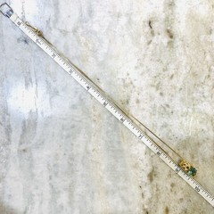 Aquamarine & Diamond Necklace 0.45ct Blue/Green Enhance Gold on 925 C^A 18″ RARE
