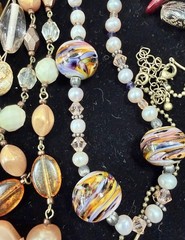 15 Pc Boho Statement Necklace Lot Artisan Wood Glass Bead Chunky Fashion Jewelry
