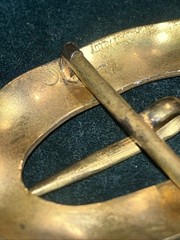 Antique Unger Brothers Art Nouveau Roman Alloy Sash Belt Buckle Victorian