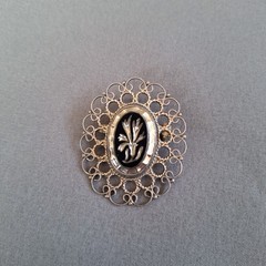 JFCM Jalisco 925 Sterling Silver Vintage Mexico Floral Pin Pendant