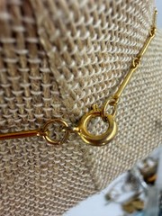 Vintage Necklace Coin Flutter Station Chain Mixed Metal Lightweight 28 in