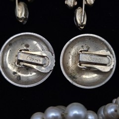 Lot of 14 Vtg Earrings Warm Gold & White Clip-On & Screwback Austria Japan Coro