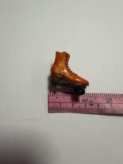 Vintage Orange & Black Roller Skate Pin Brooch (Missing One Wheel)