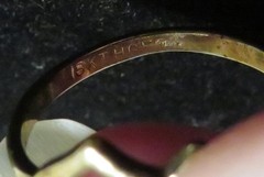 Vintage Used Two Hearts Together 18K HGF Ring Size 4.75 Tiny Pinky Unbranded GUC