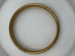 Vintage Gold Tone Bangle Set Nugget Twist Rope & Wide Satin Cuff