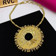 Schiaparelli Sun Pendant Statement Necklace Surrealist Art Jewelry