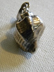Sterling Silver Conch Shell Pendant 3D Sea Necklace Beach Shore