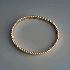 Heavy Vintage Estate 14K Solid Gold Braided Rope Bangle Bracelet 30g