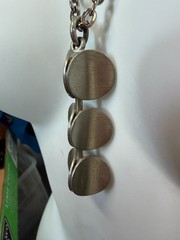Vintage Necklace Modernist Dansk Denmark Unisex Brushed Silvertone 20 inches