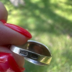 Vintage Soviet USSR 875 Silver Kubachi Niello Gilt Ring Hand Carved Ornate Band