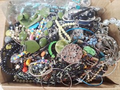 HUGE 7 Pound Vintage To Now Multicolor Costume Craft /junk Jewelry Lot