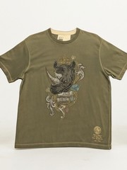 Vintage Green and Gold Y2K Ecko Unltd Graffiti Rhinestones XL!