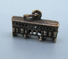 Vintage Ponte Vecchio Bridge Florence Italy 800 Silver Charm