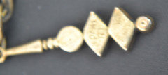 vintage Patricia Locke charm necklace statement Swarovski gold tone 18″ 7 charms
