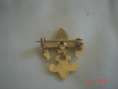 LOVELY Vtg. SMALLER FLEUR-de-LIS GOLD TONE PIN / BROOCH / PENDANT 1 1/8″ Long
