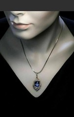 2.30Ct Art Deco Style Lab Created Blue Diamond Women’s Pendant 14K White Gold FN