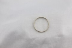 Vintage 14K white gold BAND Wedding Thumb Ring 2.5 mm Stack sz 11.25
