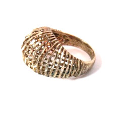 VINTAGE WOMENS 925 STERLING SILVER FANCY RING SIZE 6.75 & TOP 15MM WIDE