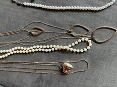 Vintage Jewelry Lot Necklaces Earrings Bracelets Pearl And Gold Tone Mix