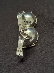 Vintage Mexico 925 Sterling Silver Folding Orb Photo Locket Pendant Sphere