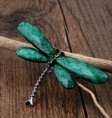 Costume Jewelry Dragonfly Brooch Metal Synthetic Stone