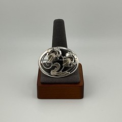 Vintage Modernist Sterling Silver Flower Brooch Organic Modernism Mid Century