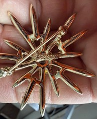 Vintage EMMONS Signed 1950 – 1960 Rhinestone Brooch & Earrings Star Burst Set