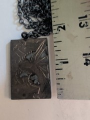 Vgt 1977 Sterling Silver Chinese Dragon Queen Elizabeth II Jubilee Ingot Pendant