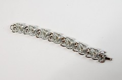 Vintage Silver and Blue Rhinestone Braclet – MINT