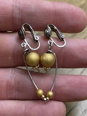 Vintage Estate 925 Sterling Silver Signed Clip On Earring