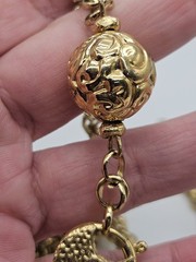 Vintage Yves Saint Laurent YSL Gold Tone Rope Chain Necklace AS IS