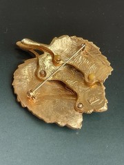 Vintage AAI Gold Tone Autumn Leaf Signed American Arts Inc