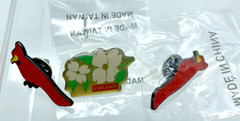 Virginia State Bird Red Cardinal Dogwood Pin Pinback Lapel Jewelry Metal Enamel
