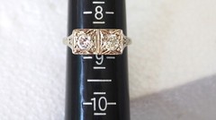 Antique BELAIS 10K DIAMOND ENGAGEMENT RING White Gold .66 Ct. Sz. 8.5 ~ GIA APP.