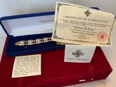 RARE CAMROSE KROSS JBK Jacqueline Kennedy Celtic Scroll Faux Kunzite Bracelet