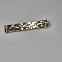 Vintage Swank Gold Tone Tie Clip Geometric Brick Watchband Link Mid Century MCM