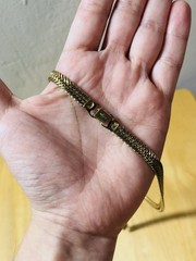 Vintage Napier Mesh Gold Plated Chain Lariat Tassel Fringe Chain Necklace