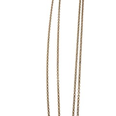 Opal Gold filled Fob Nouveau Slide Necklace 25.25” 1.9mm Chain Gf victorian 9.1g