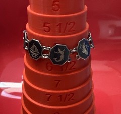 Vintage Siam 925 Sterling Silver with Dancing Goddess Figures Bracelet