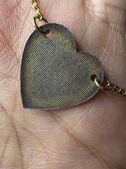 Vintage Hand Painted Floral Heart Necklace | Whimsical