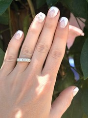 Vintage Art Deco 1.03 CTW Carré Cut Diamond Ring Platinum PT900