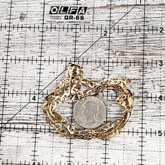 ANCHOR MARINER STERLING SILVER 925 CHAIN LINK NECKLACE 17.75″ GOLD PLATED