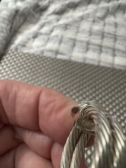 Vtg Ring Sz 9 ESPO 925 Sterling Silver Crystal Jewelry ESPOSITO Brutalist