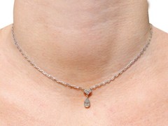 Antique 0.68Ct Diamond and 9k White Gold Necklace Circa 1930