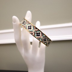 Metropolitan Museum of Art bracelet Iznik Cintamani enamel gold plate signed MMA