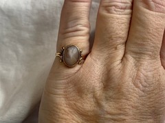 Antique 14K Yellow Gold Carved Silhouette Ring 2g Fine Jewelry Size 6.5 Band
