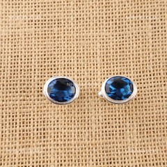 London Blue Topaz Stone Statement December Cufflinks Jewelry 925 Sterling Silver