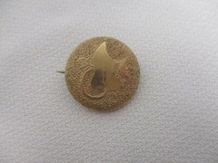 ANTIQUE ESTATE VICTORIAN GOLD FILLED PENDANT BROOCH PIN with IVY LEAF
