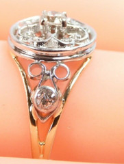 Antique 1930’s Diamond Engagement 14KY/W Ring Size 5.25 UK-K EGL USA Deco