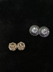 Designer 14k Yellow Gold Cubic Zirconia Solitaire Stud Earrings Circle 12.4ct GB